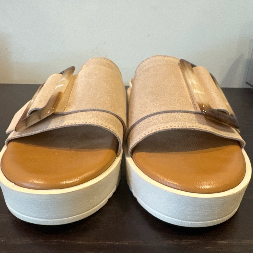 Beige Mules with Buckle by - Picture 3 of 9